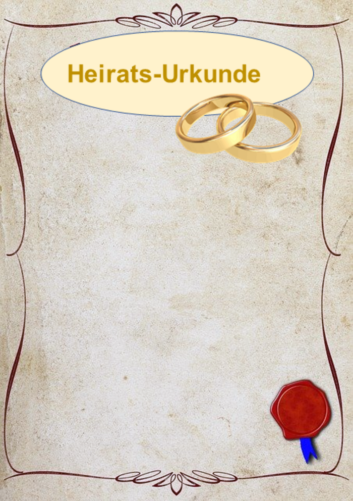 Heirats-Urkunde