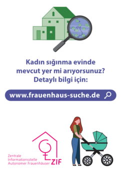 ZIF-Aufkleber Frauenhaus-Suche ZIF-Aufkleber Frauenhaus-Suche